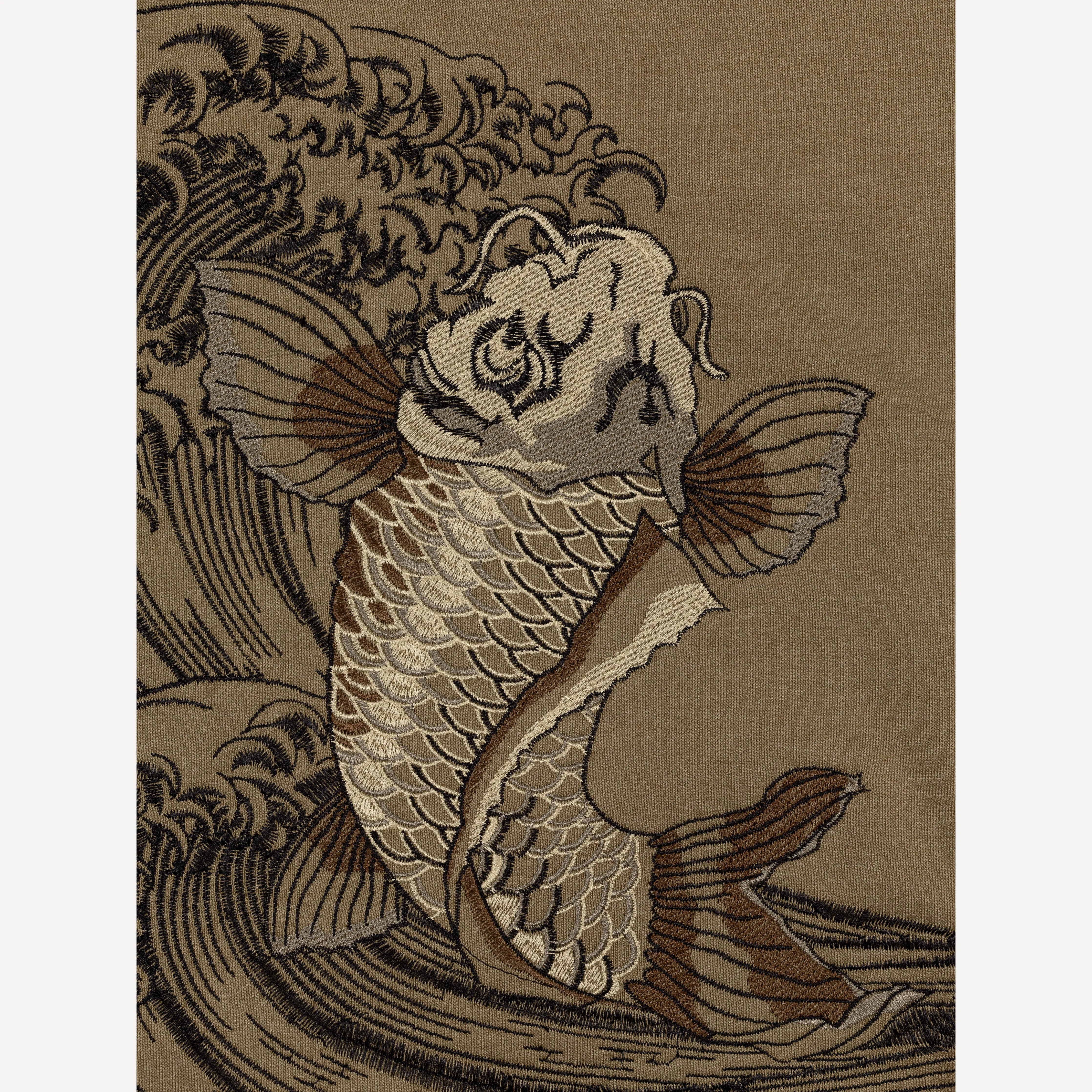 Embroidered Back Sweatshirt  - Elmwood / Koi