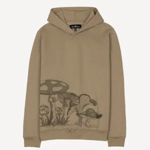 Embroidered Front Hoodie  - Elm / Mushroom