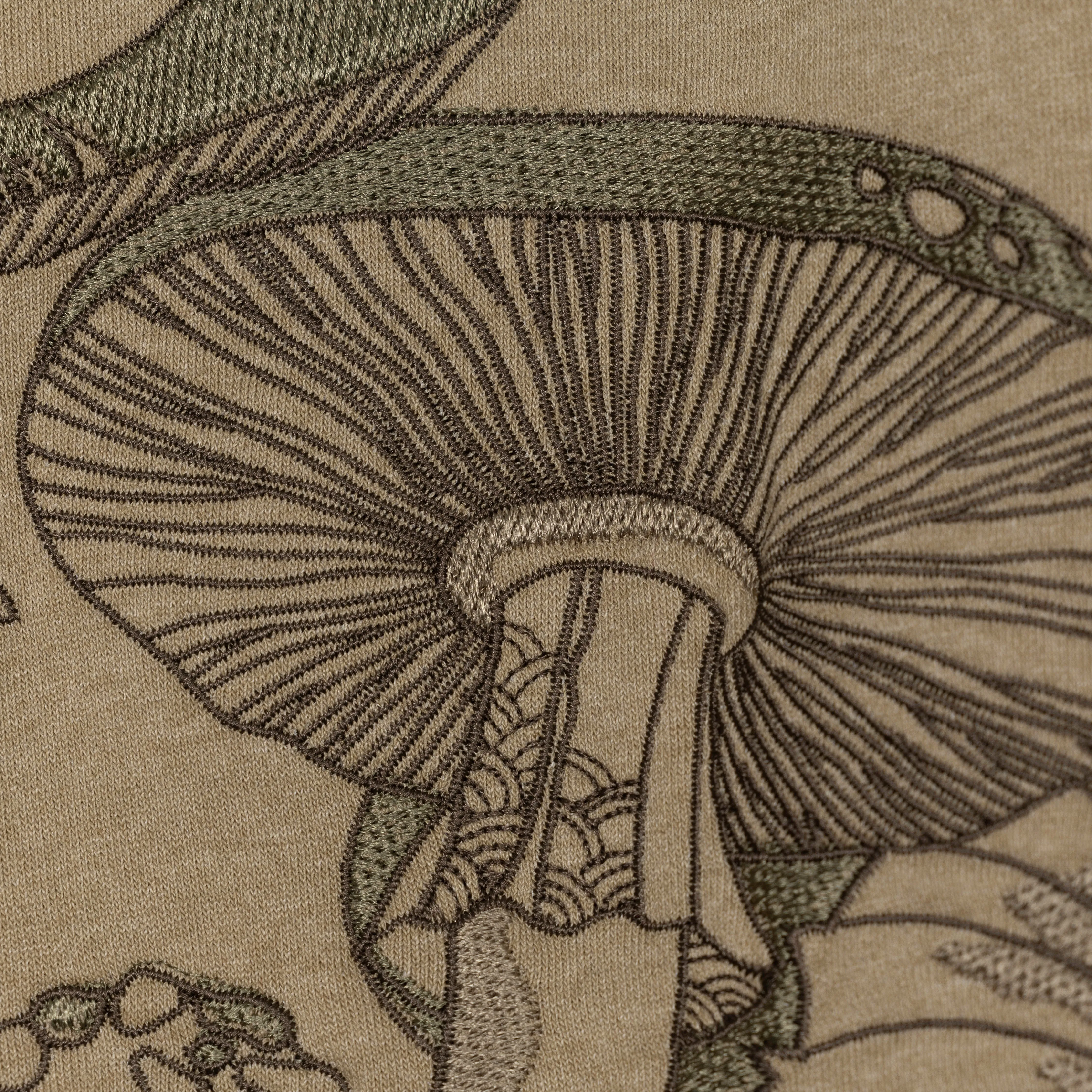Embroidered Front Hoodie  - Elm / Mushroom