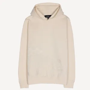 Embroidered Front Hoodie  - Ivory / Mushroom Fantasy