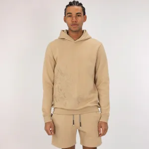 Embroidered Front Hoodie  - Pale Khaki / Dragon