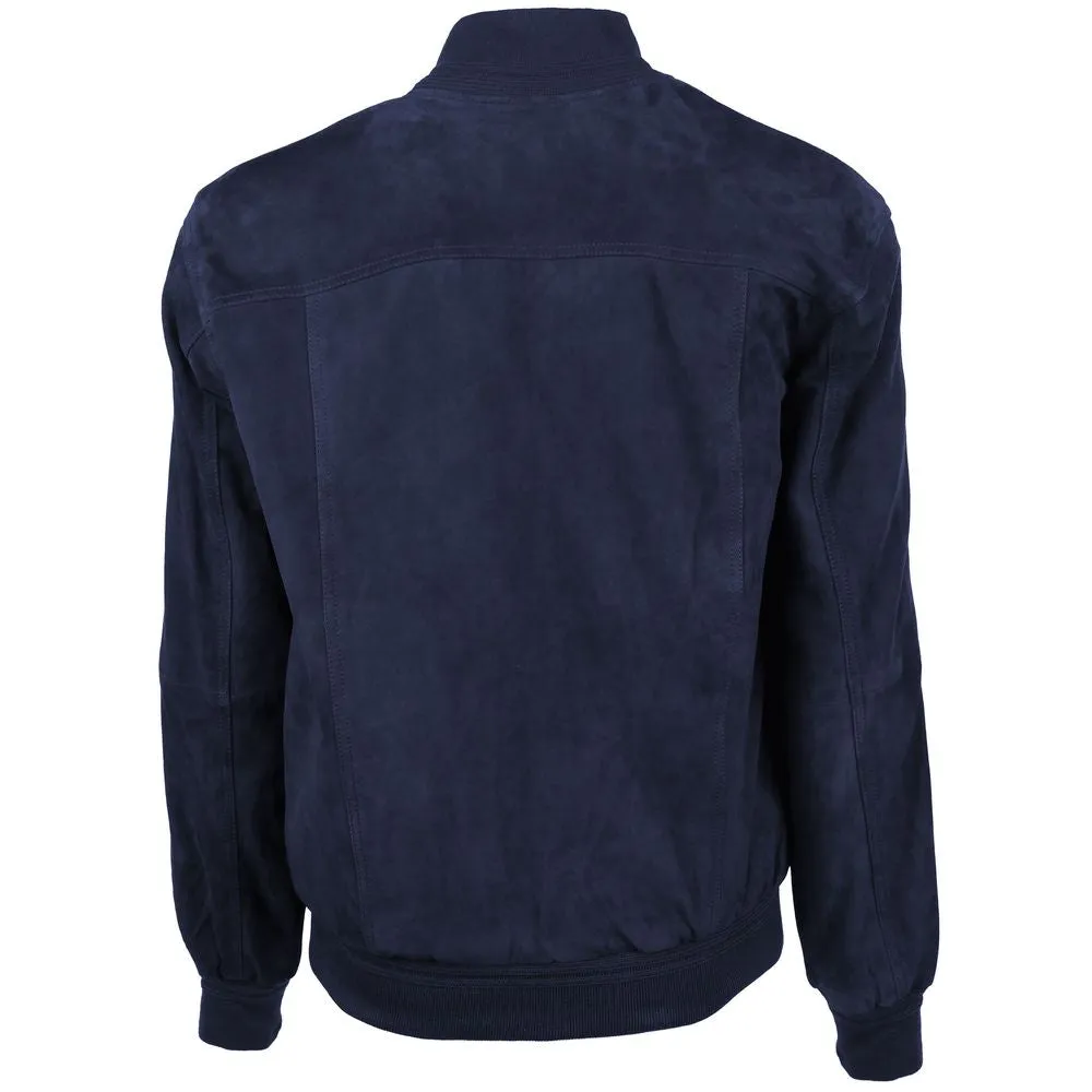 Emilio Romanelli Blue Calfskin Jacket