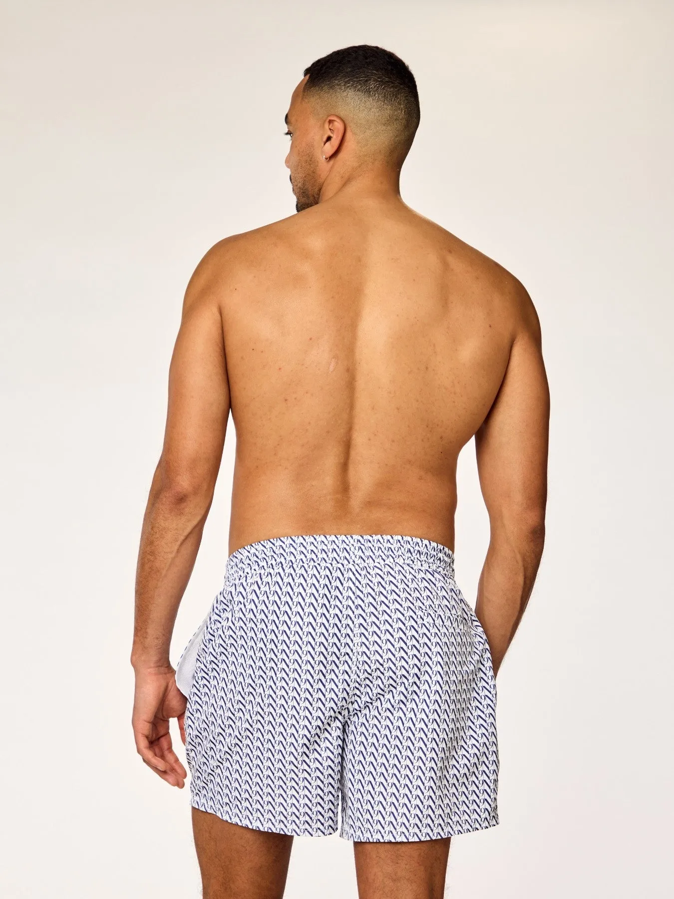 EOS - Swim Shorts • Dark Blue Monogram