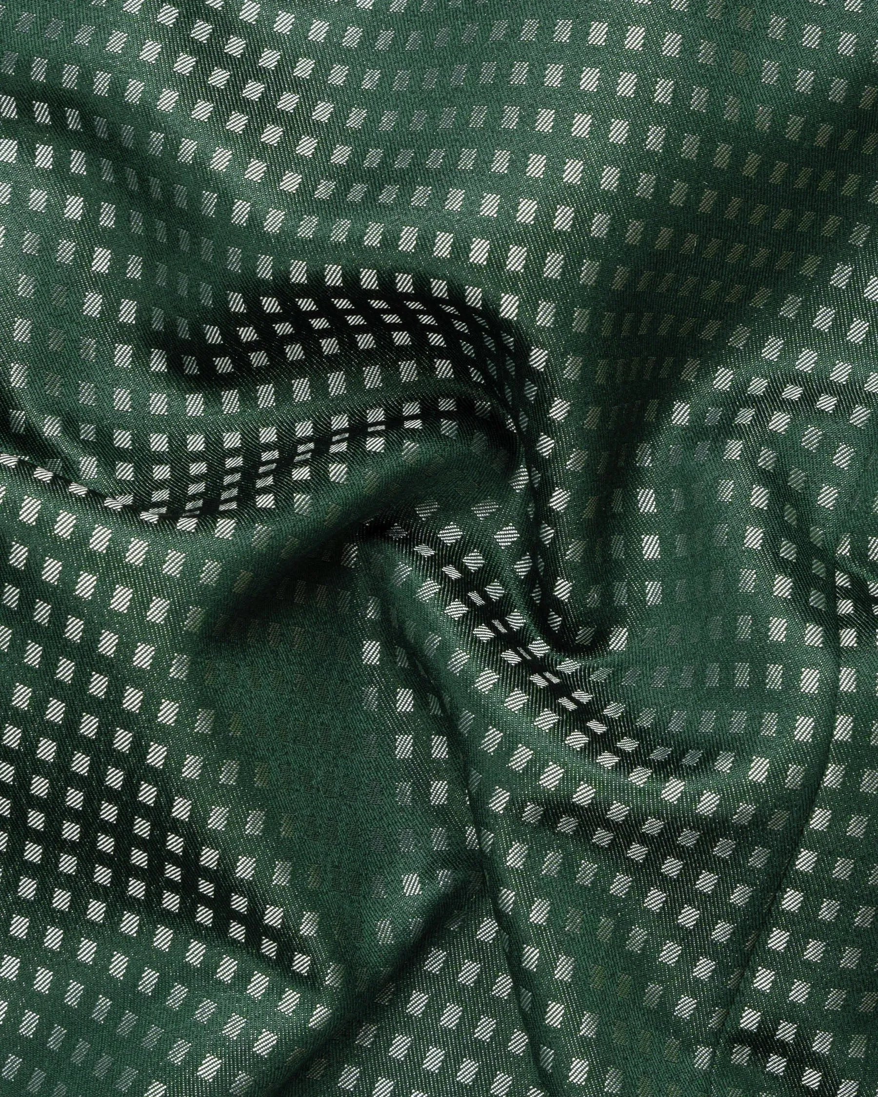 Everglade Green Square Textured Tuxedo Designer Blazer