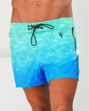 Faded Waves Blue Lagoon - 3"