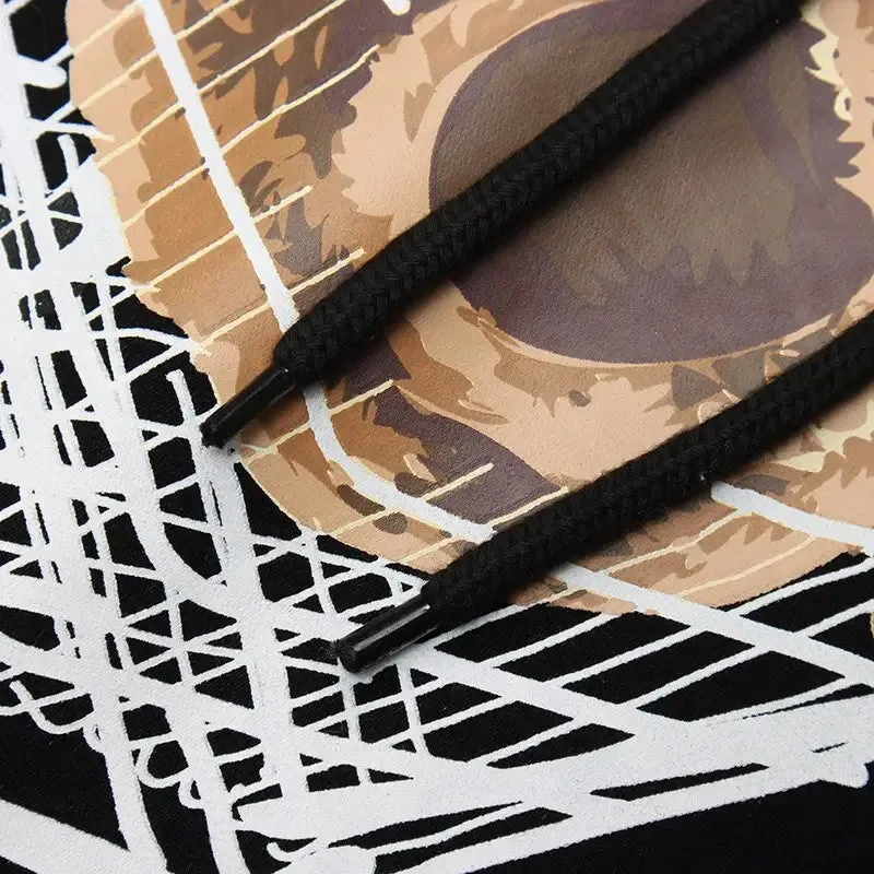 Feel Good Bear Print Y2K Hoodie for Stylish Streetwear