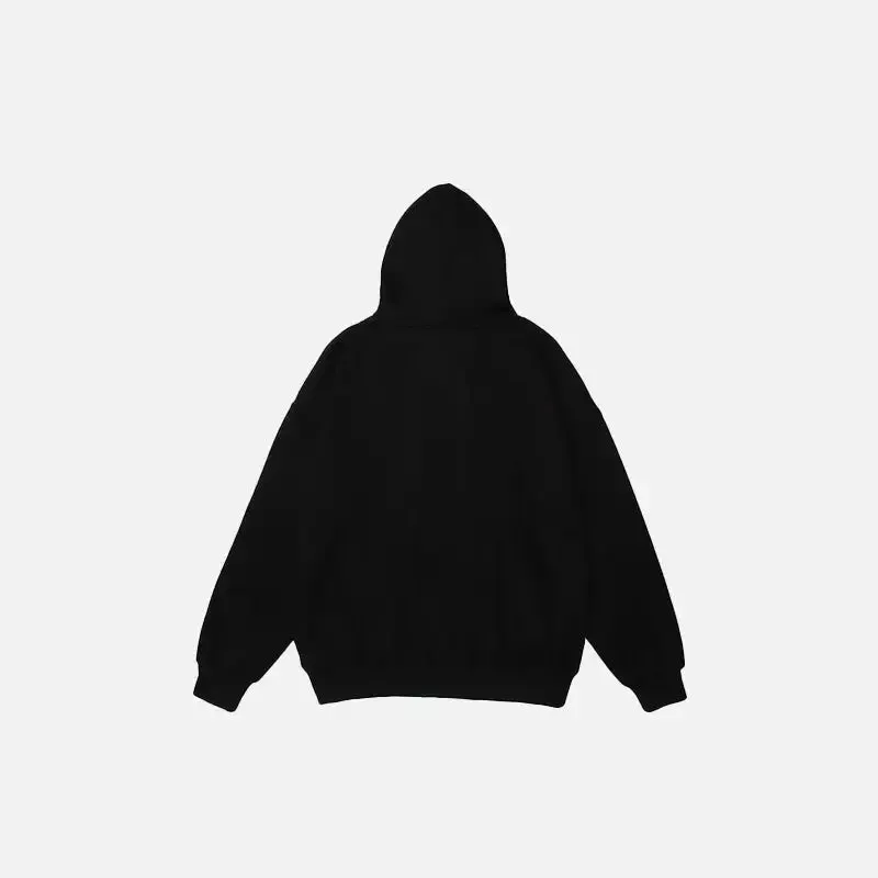 Feel Good Bear Print Y2K Hoodie for Stylish Streetwear
