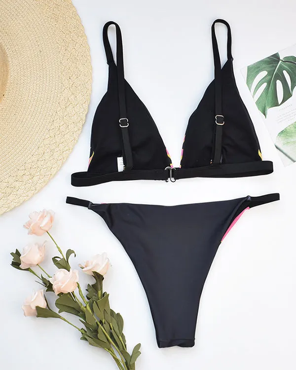 Fire Print Bikini Sets