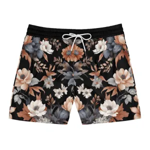 Floral Collection Men's Mid-Length Swim Shorts - Margo Makaroff - Personalization Available