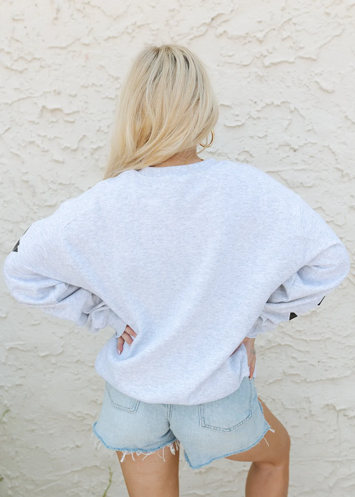 Gameday Cutie Star Grey Crewneck