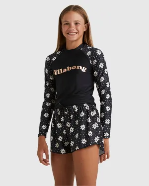 Girls 6-14 Flowers In The Sky Swim Shorts