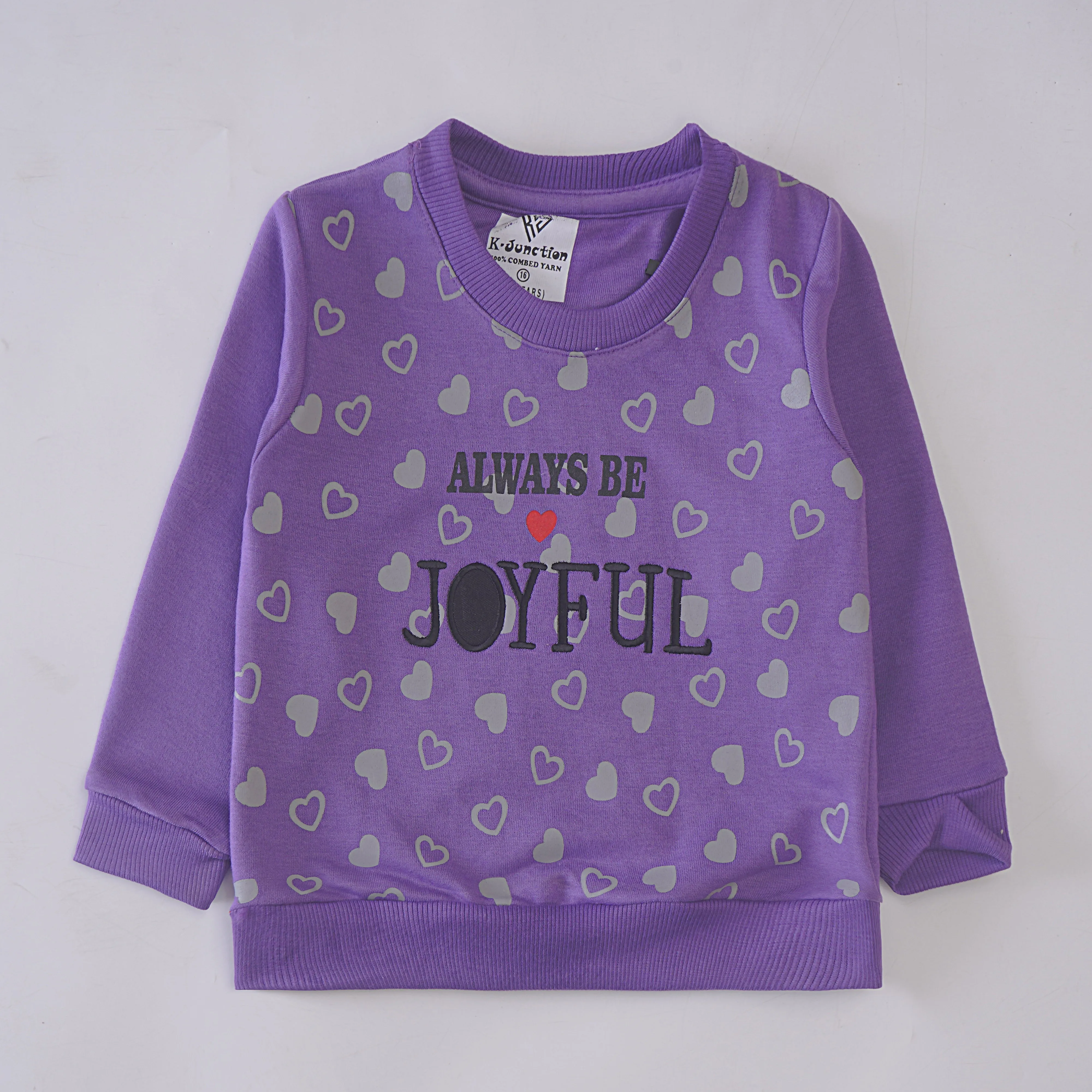 Girls Printed Full Sleeve Sweat T-Shirt Code (7219)