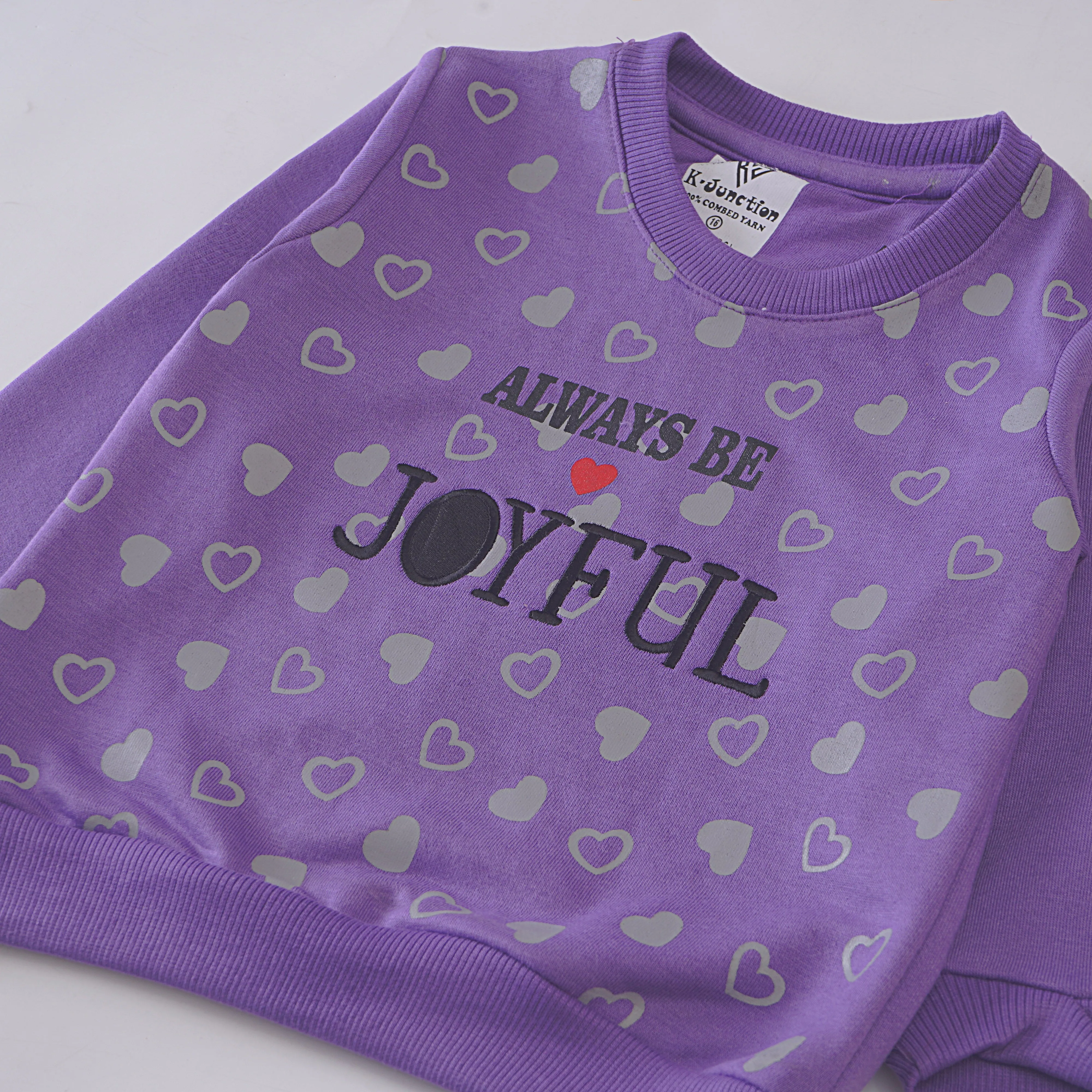 Girls Printed Full Sleeve Sweat T-Shirt Code (7219)