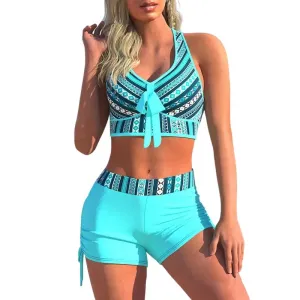 Glamorous Halter Push-Up High Waist Bikini