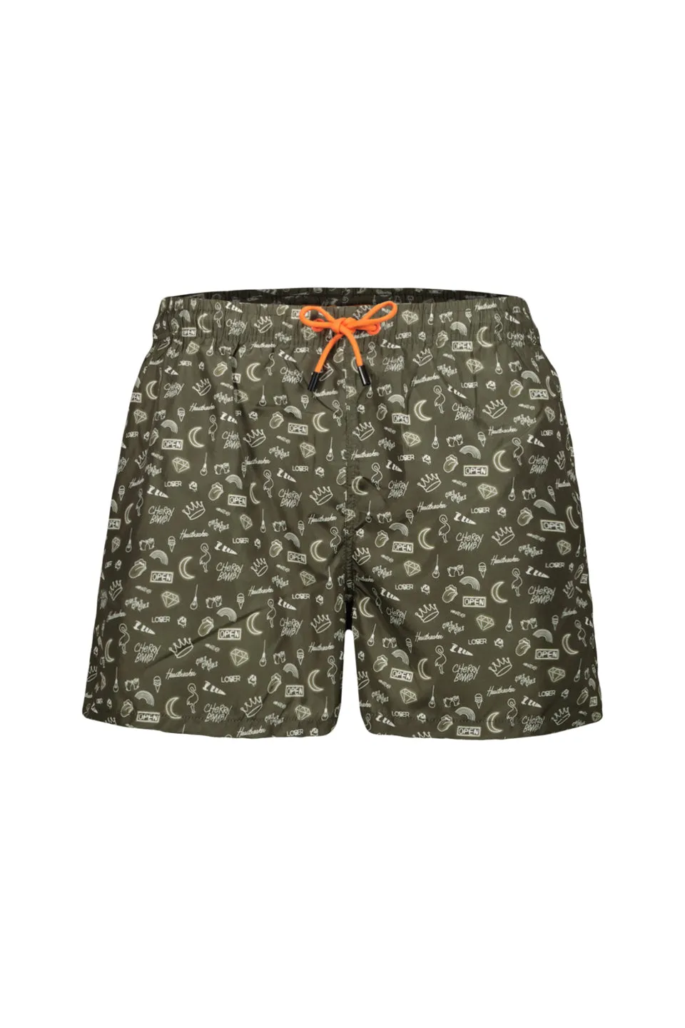 Graffiti Swim Short In Green