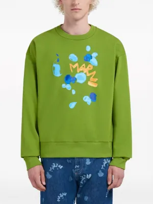 Graphic Print Organic-Cotton Sweatshirt