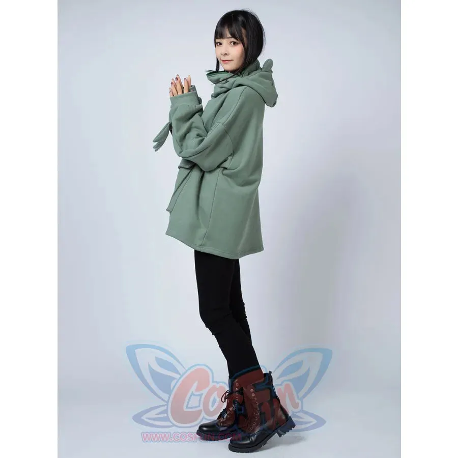 Green Froggy Big Pocket Oversized Full Zip Hoodie Coat C00064-N