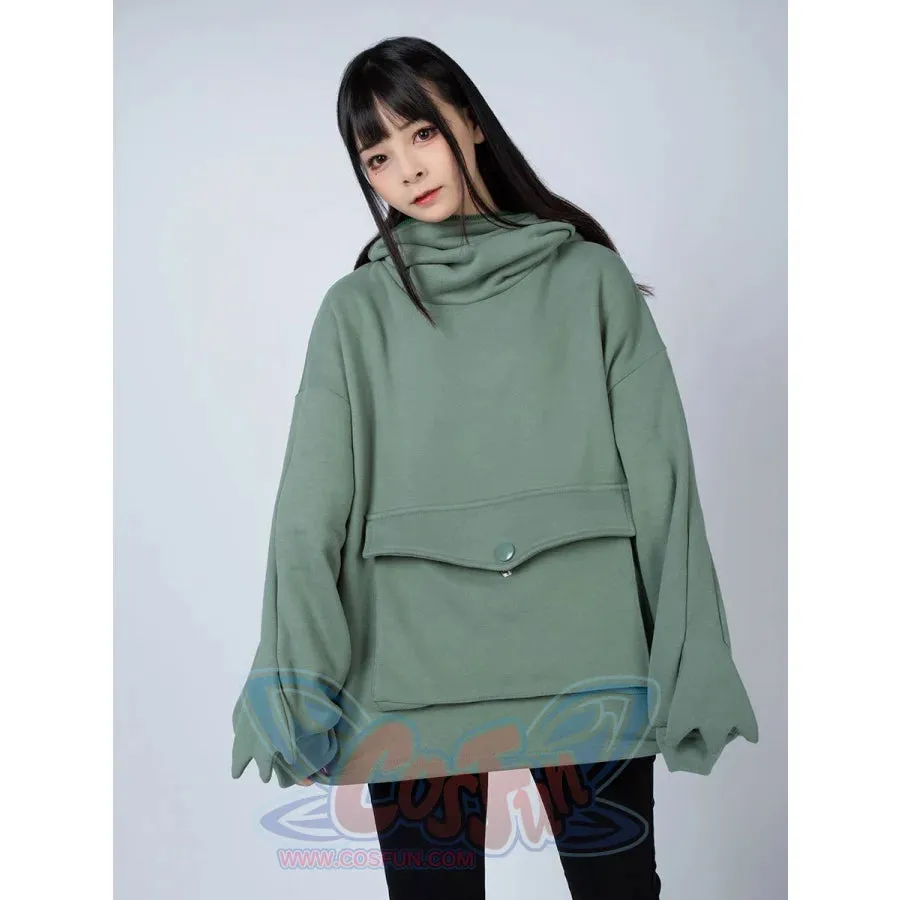 Green Froggy Big Pocket Oversized Full Zip Hoodie Coat C00064-N