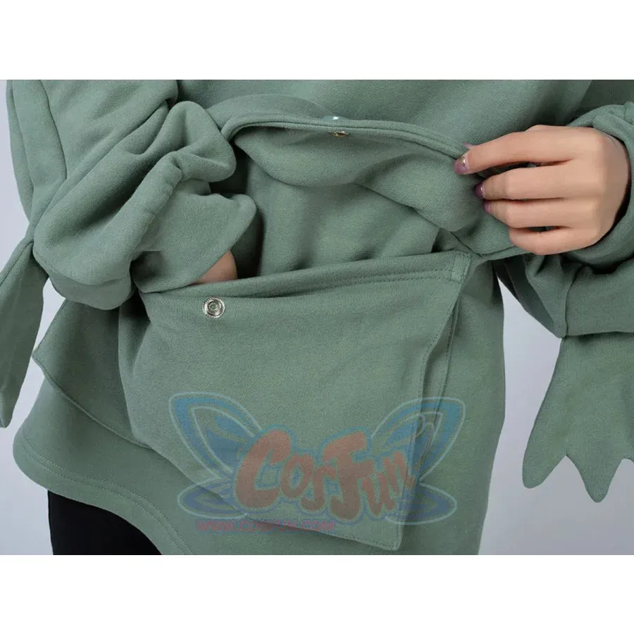Green Froggy Big Pocket Oversized Full Zip Hoodie Coat C00064-N