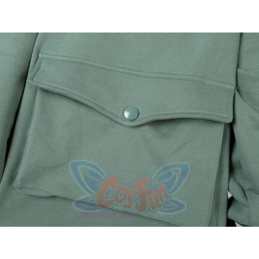 Green Froggy Big Pocket Oversized Full Zip Hoodie Coat C00064-N