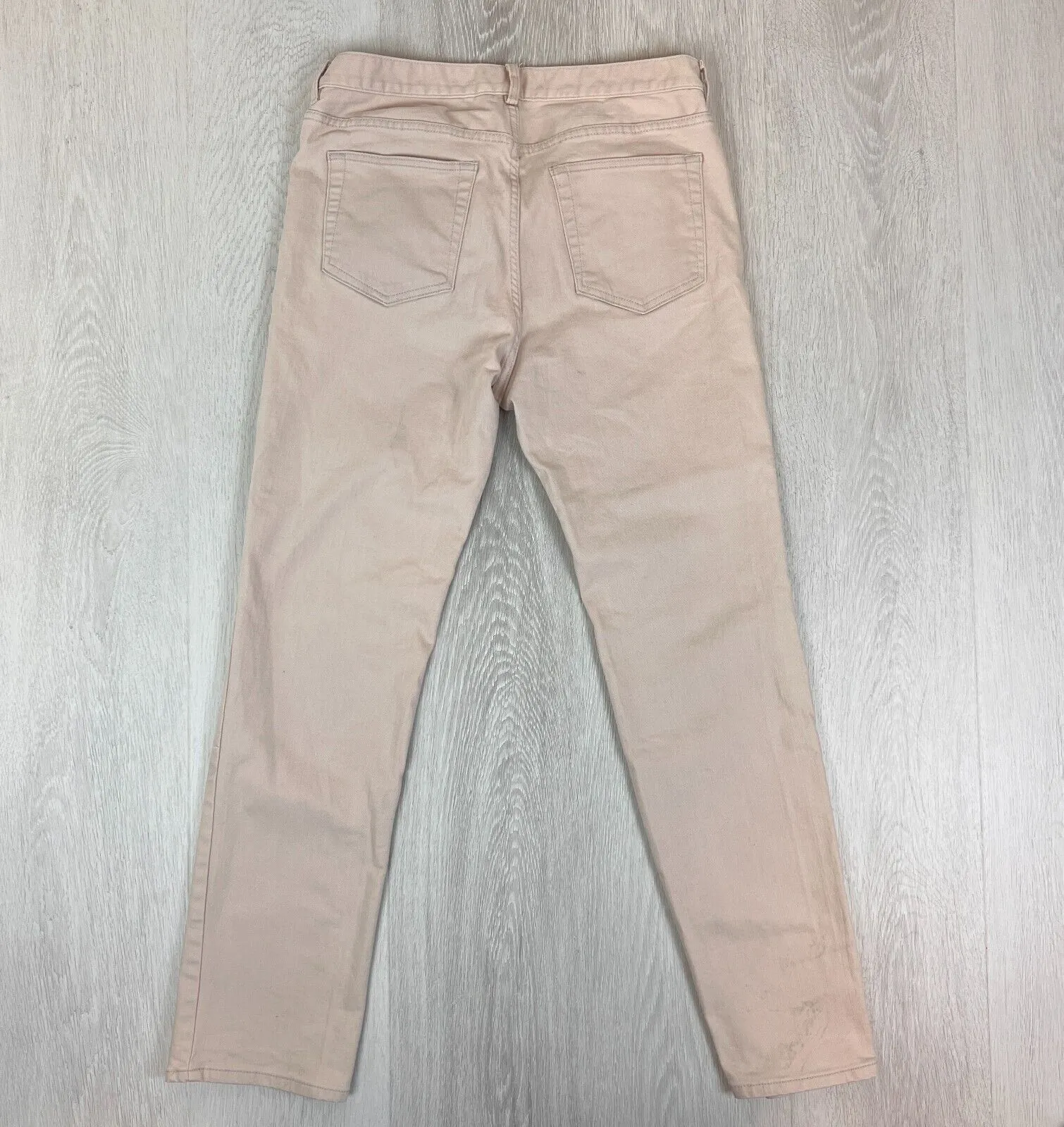 H&M Mens Straight Regular Fit Beige Denim Jeans Size 31