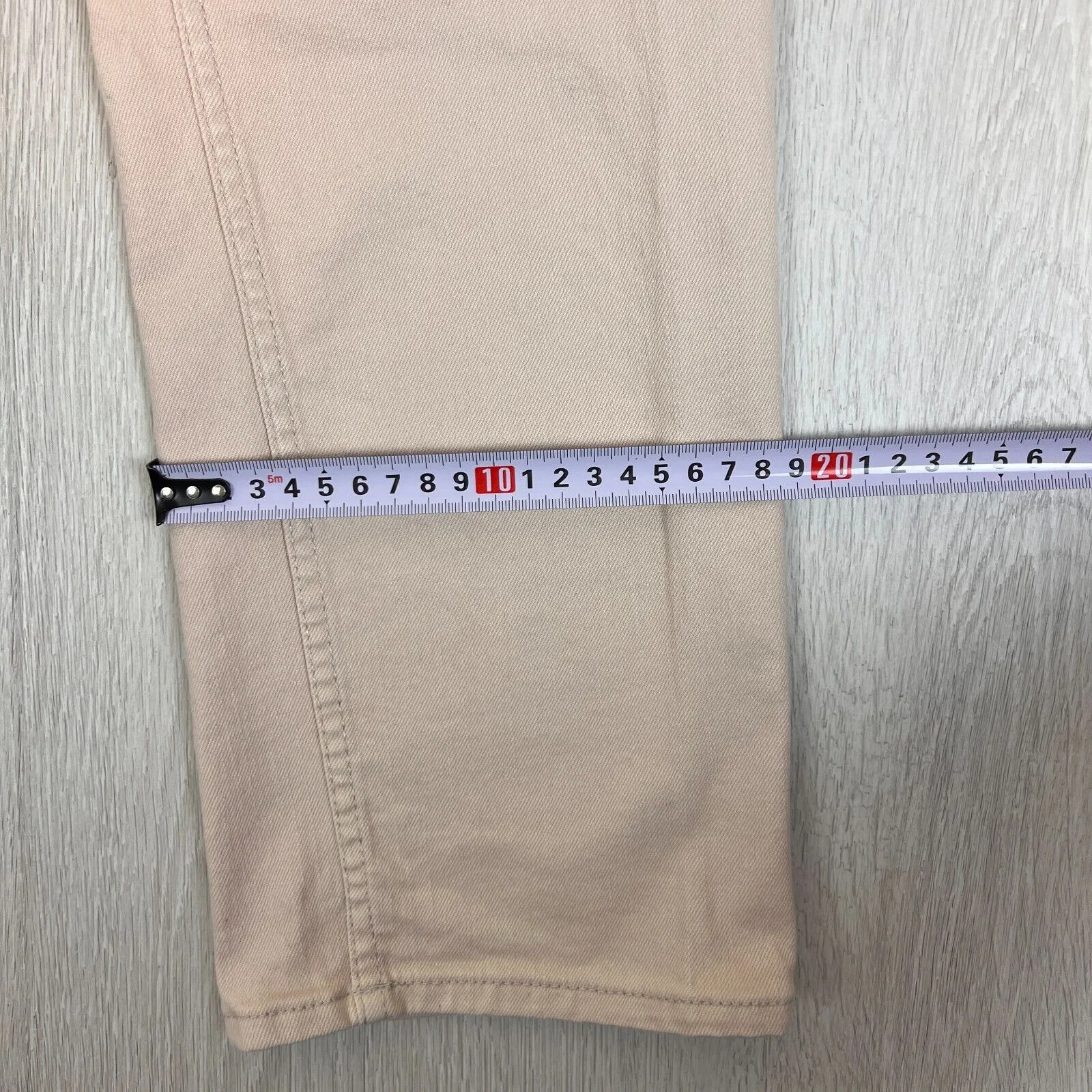 H&M Mens Straight Regular Fit Beige Denim Jeans Size 31