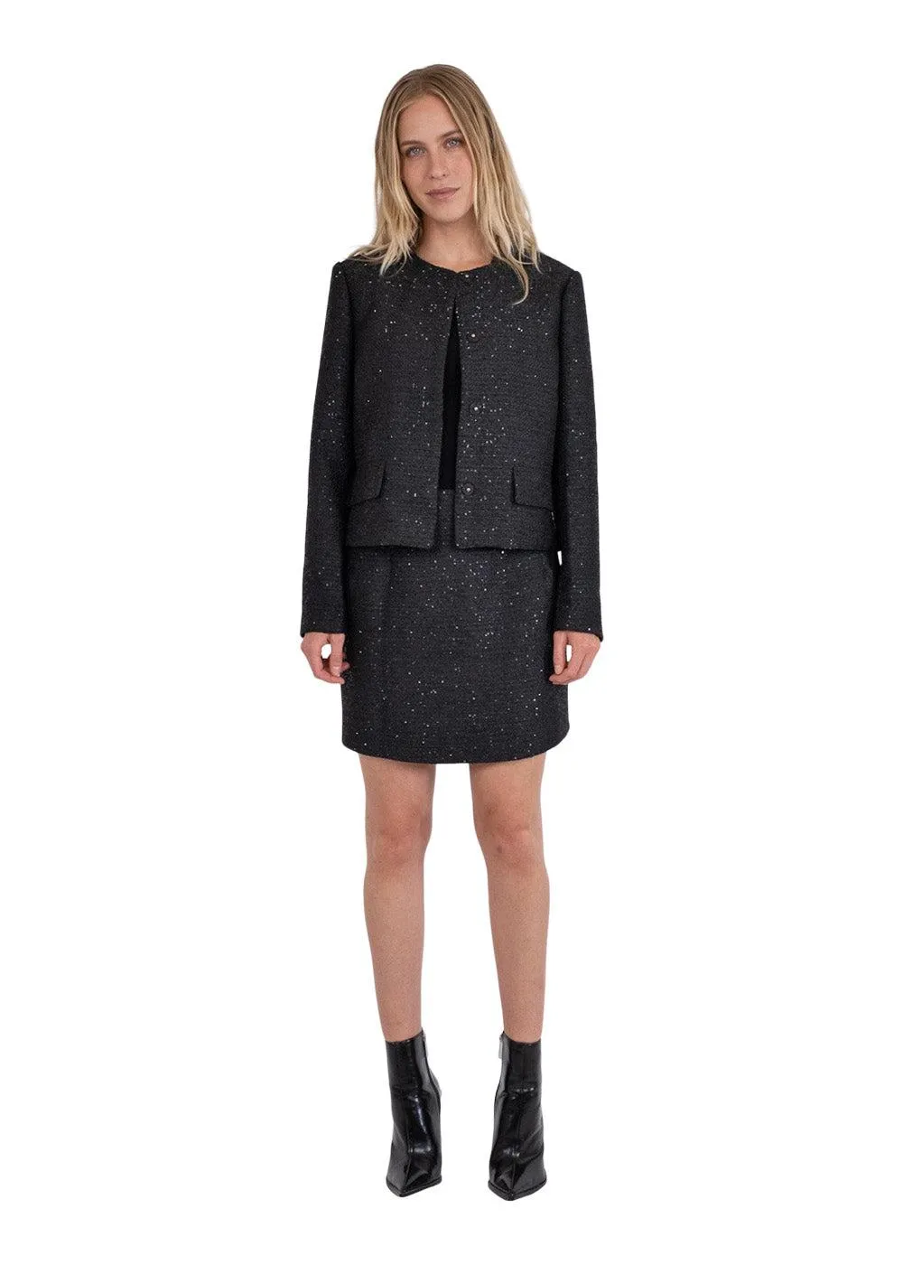 Helina Sequins Jacket - Black