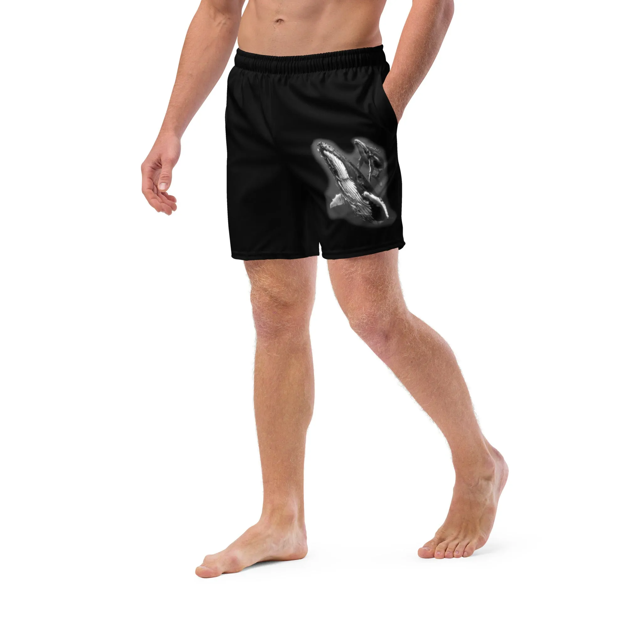 Humpback Mother and Calf Men's swim trunks