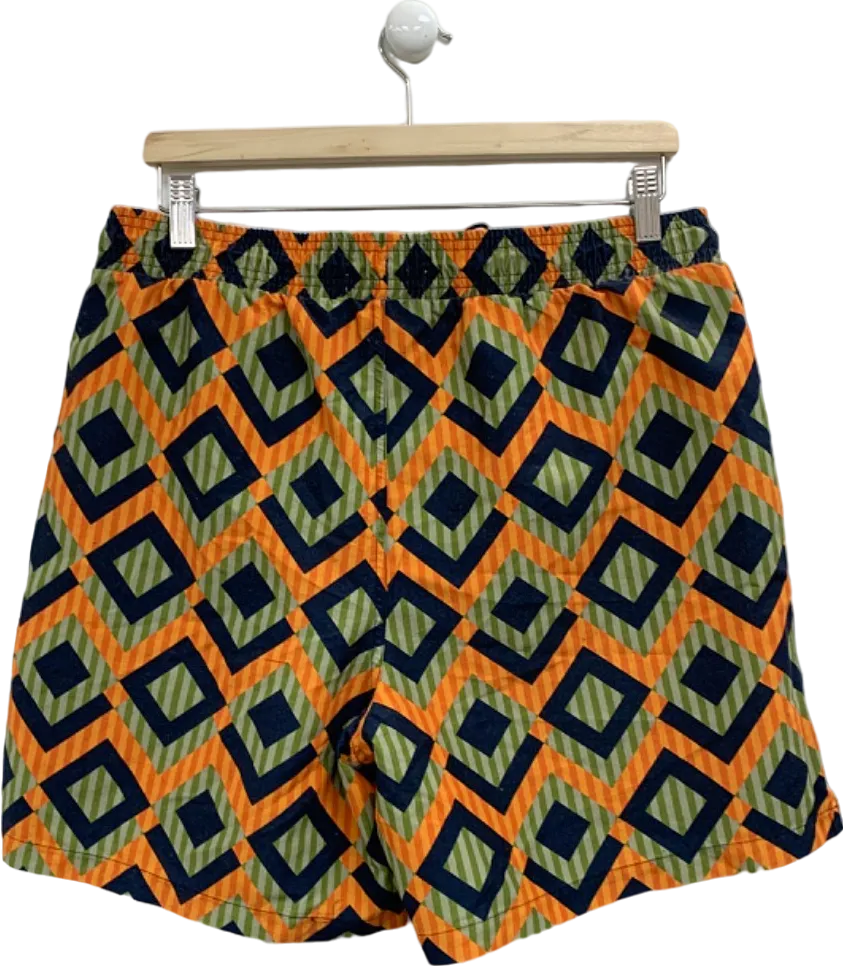 Hunky Trunks Multicoloured Geometric Swim Shorts UK L