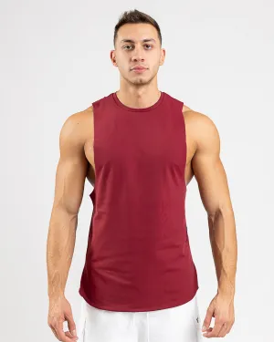Icon Cut Off Stringer-Wine Red