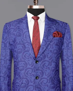 Indigo with Scampi Blue Camouflage Designer Blazer