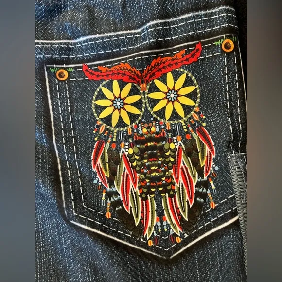 INKnBURN Owl Denim 4” shorts *Price is Firm. Thank you. No low offers.