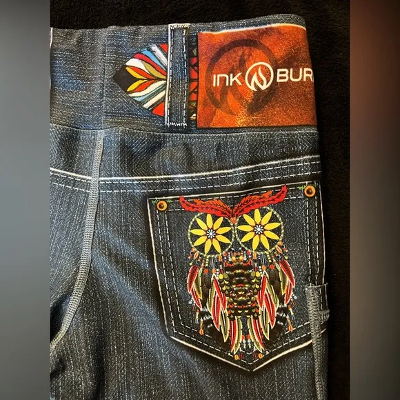 INKnBURN Owl Denim 4” shorts *Price is Firm. Thank you. No low offers.