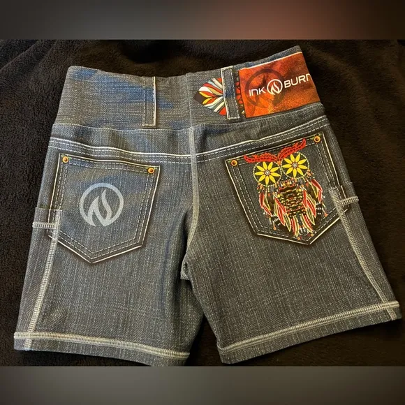 INKnBURN Owl Denim 4” shorts *Price is Firm. Thank you. No low offers.