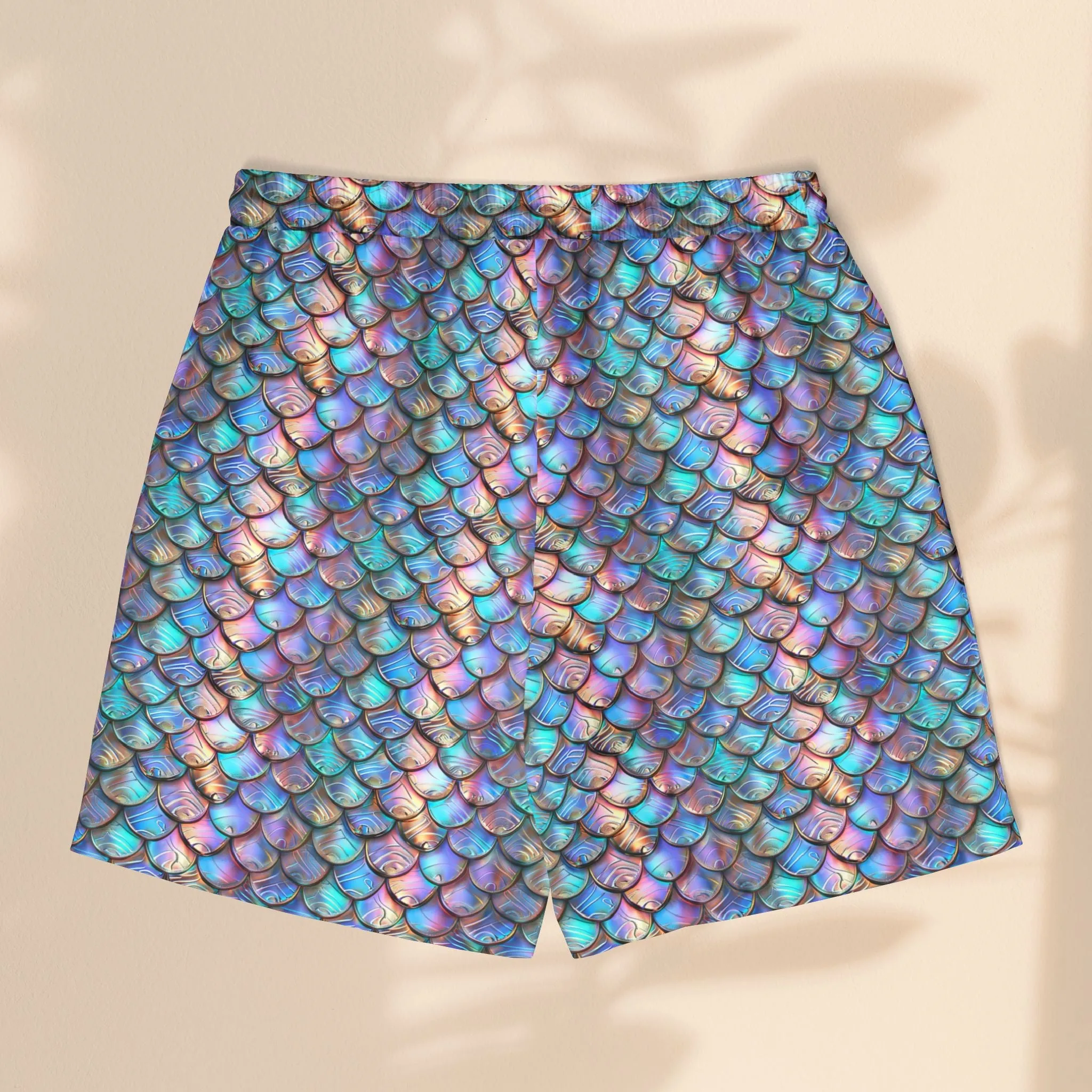 Iridescent Mermaid Scale Unisex Swim Shorts - Beach Ready Swimwear
