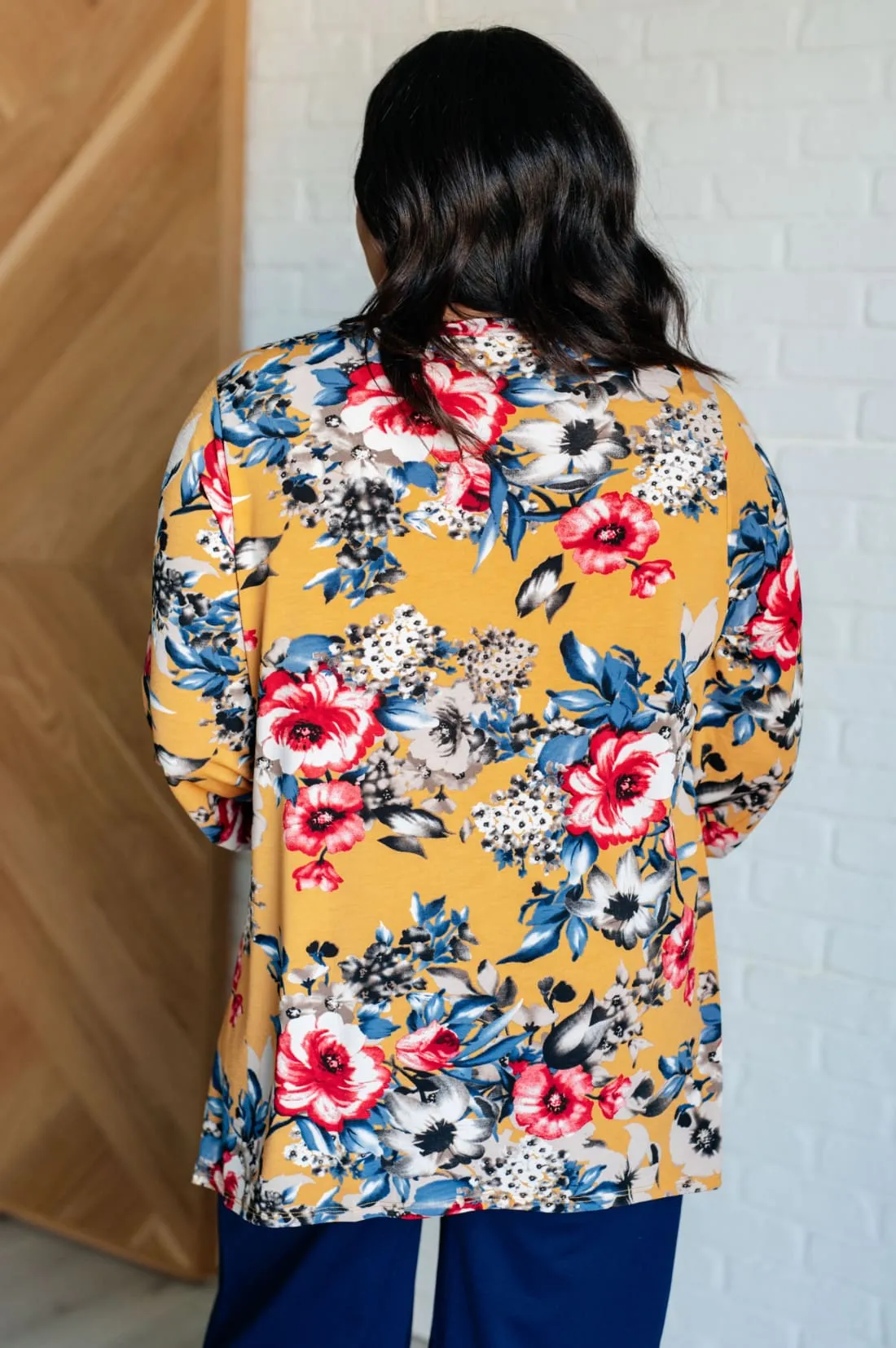 Isn't She Lovely Top in Marigold Floral