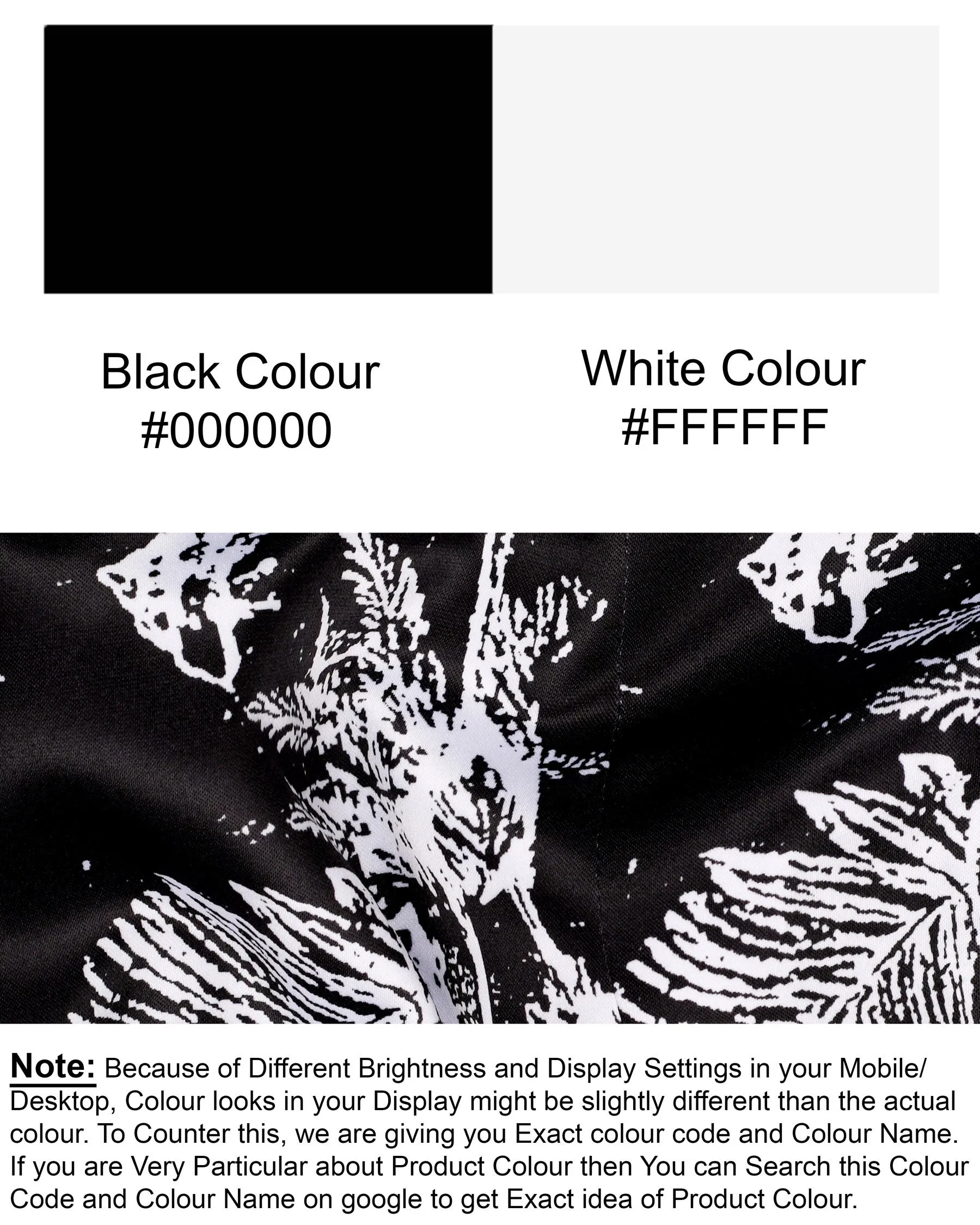 Jade Black with White Beach Print Super Soft Designer Nehru Jacket
