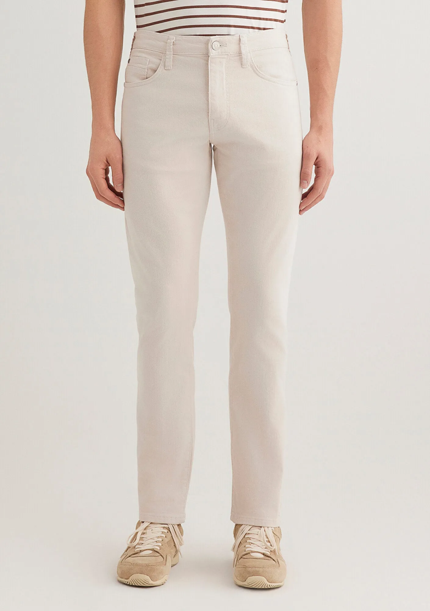 Jake Ecru Comfort Gabardin Pants