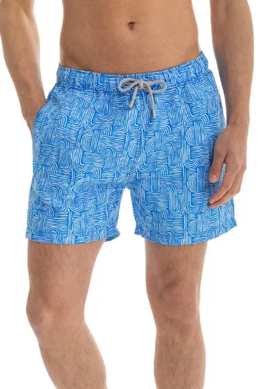 JAY X KAI - Blue Maze Swim Shorts