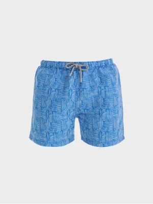 JAY X KAI - Blue Maze Swim Shorts