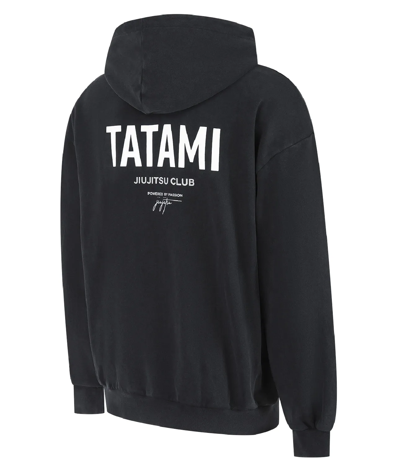 JJ Club Oversized Stonewashed Cotton Hoodie - Grey