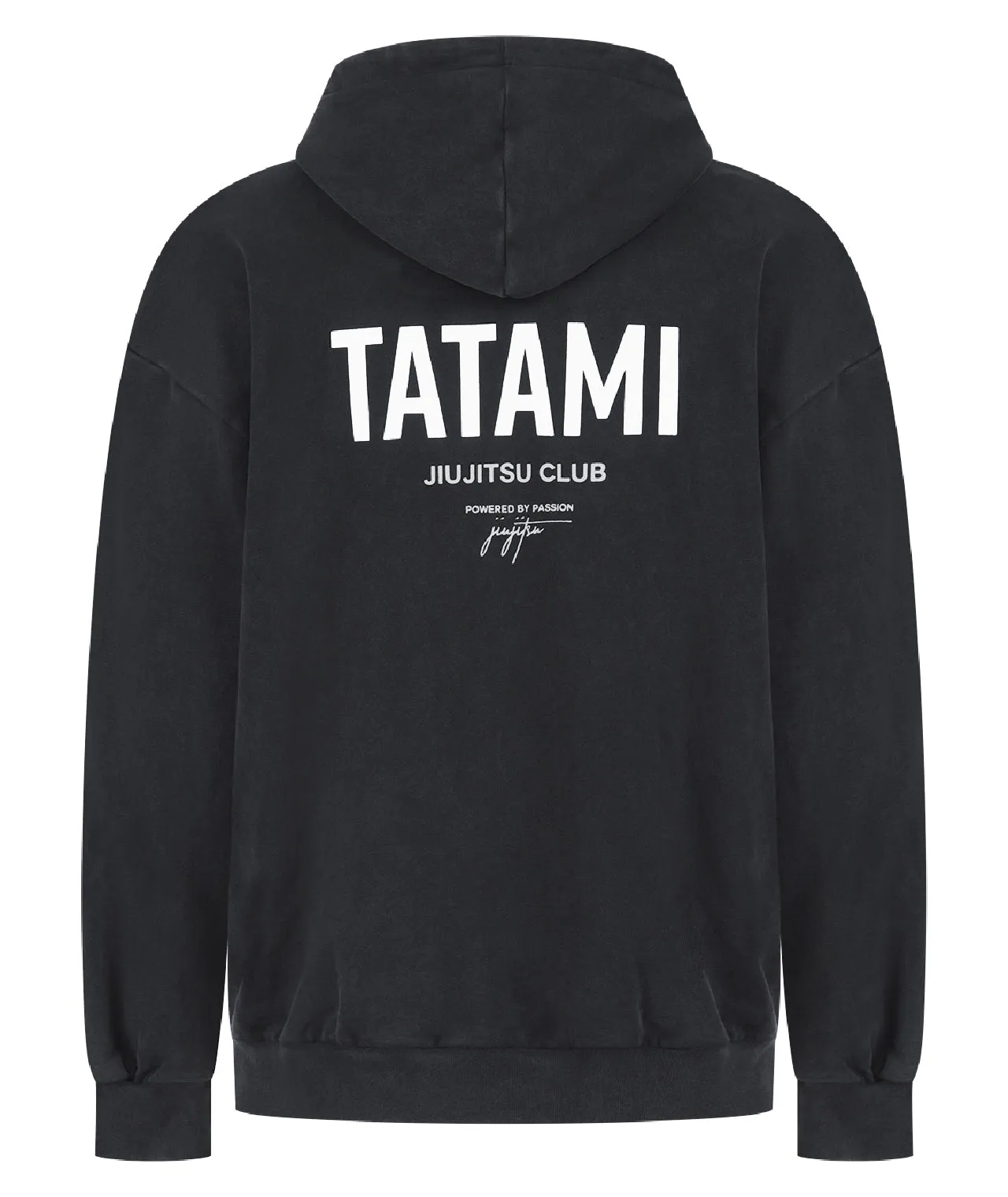 JJ Club Oversized Stonewashed Cotton Hoodie - Grey