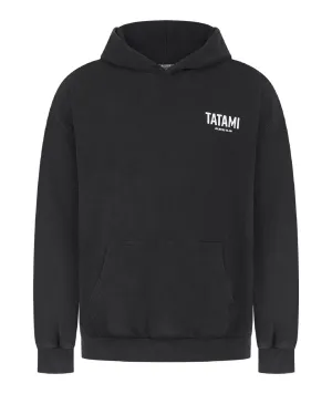 JJ Club Oversized Stonewashed Cotton Hoodie - Grey