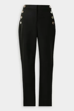 Kelis Straight Leg Sailor Pant in Black