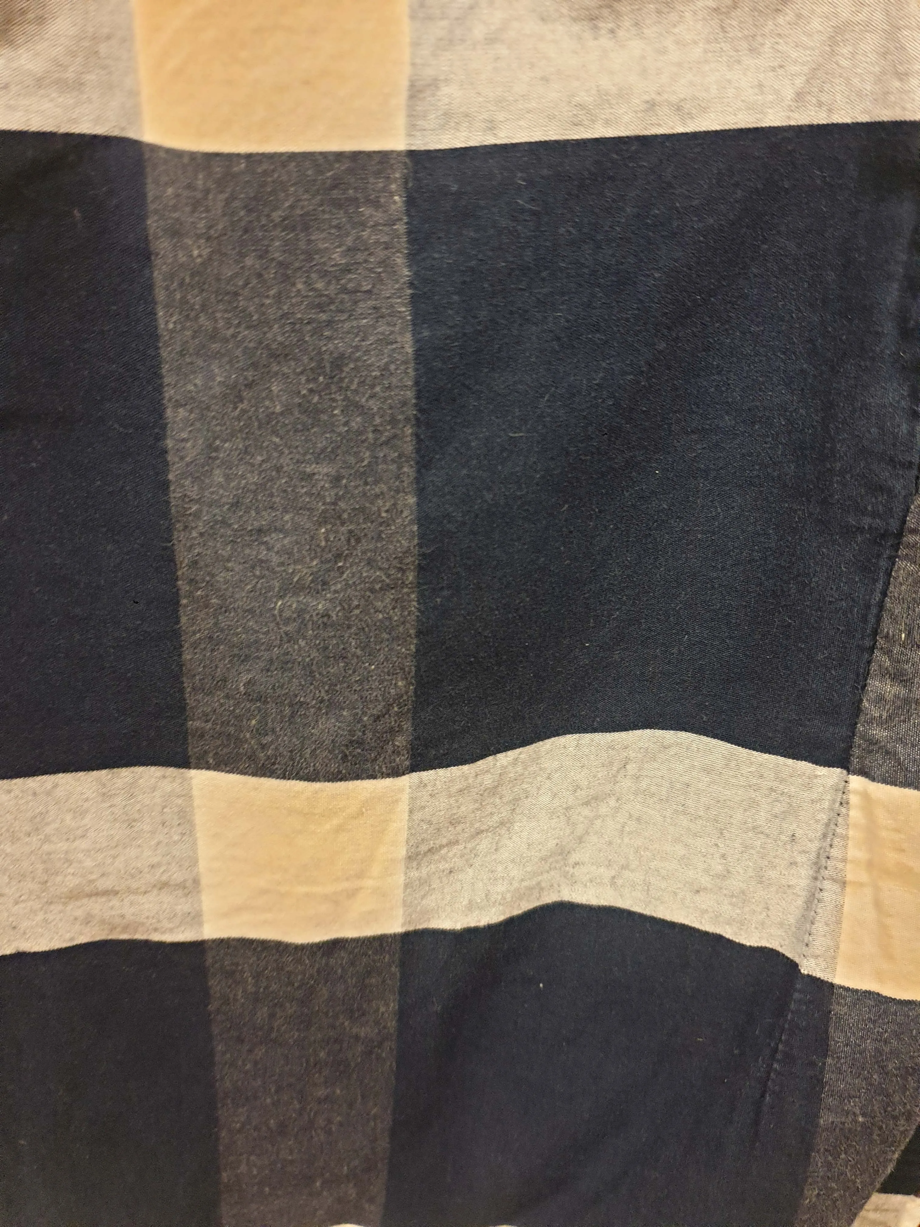 Kowtow blue and white check print pants size M