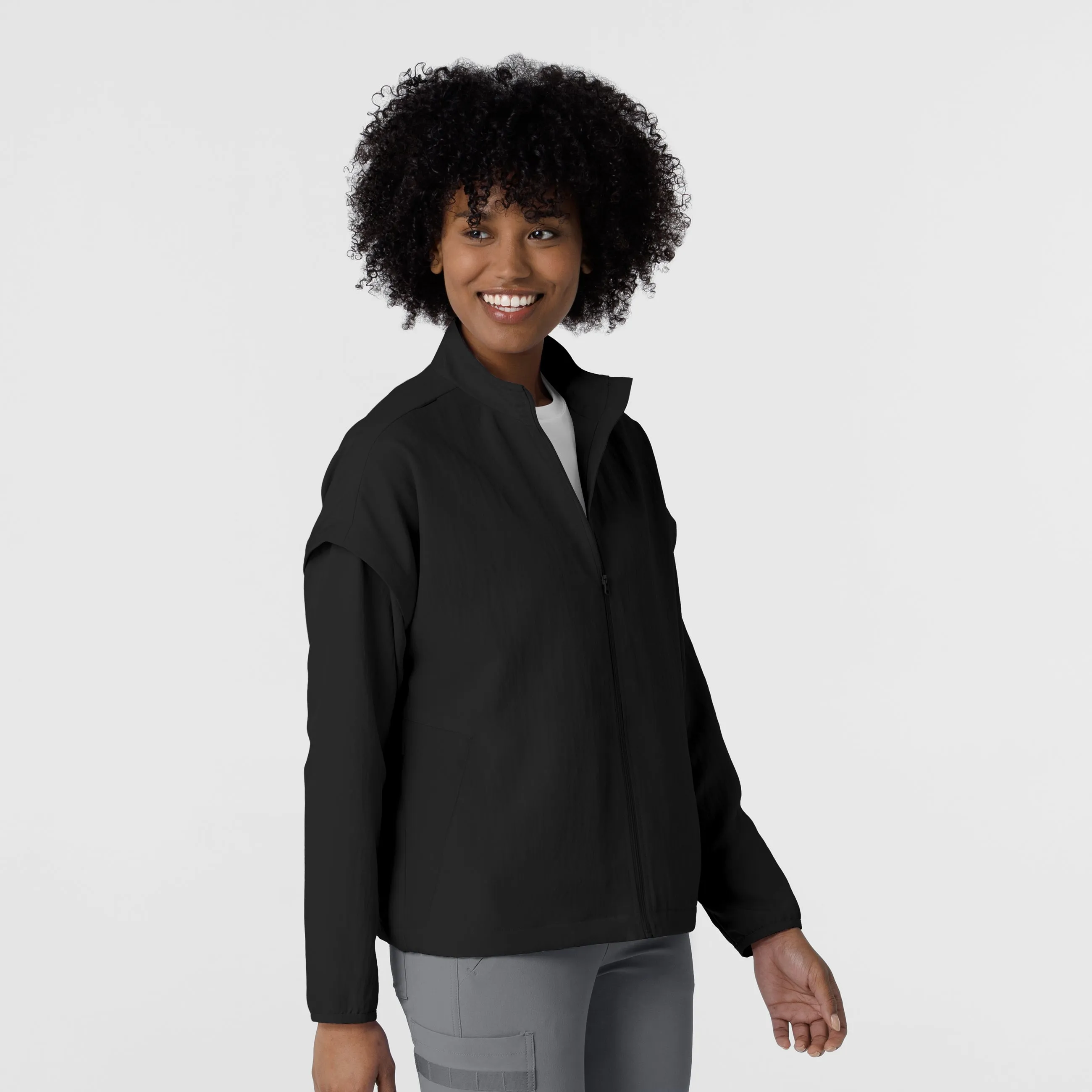 Layers 8014 BreezeBreaker Scrub Jacket Black