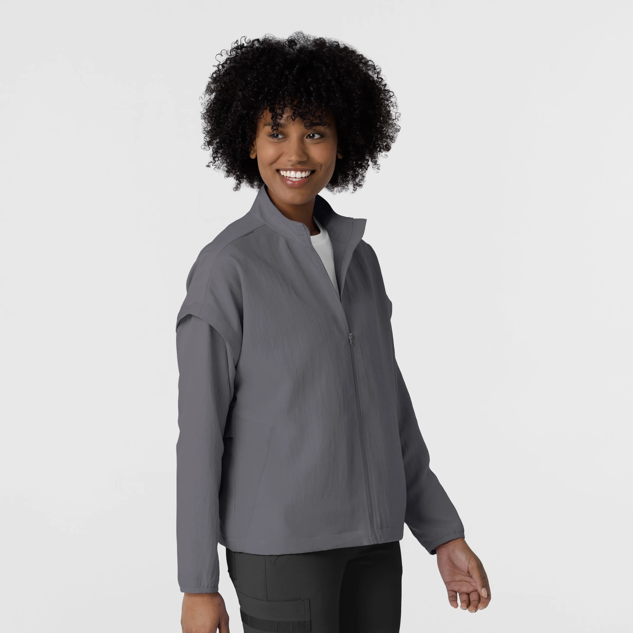 Layers 8014 BreezeBreaker Scrub Jacket Pewter