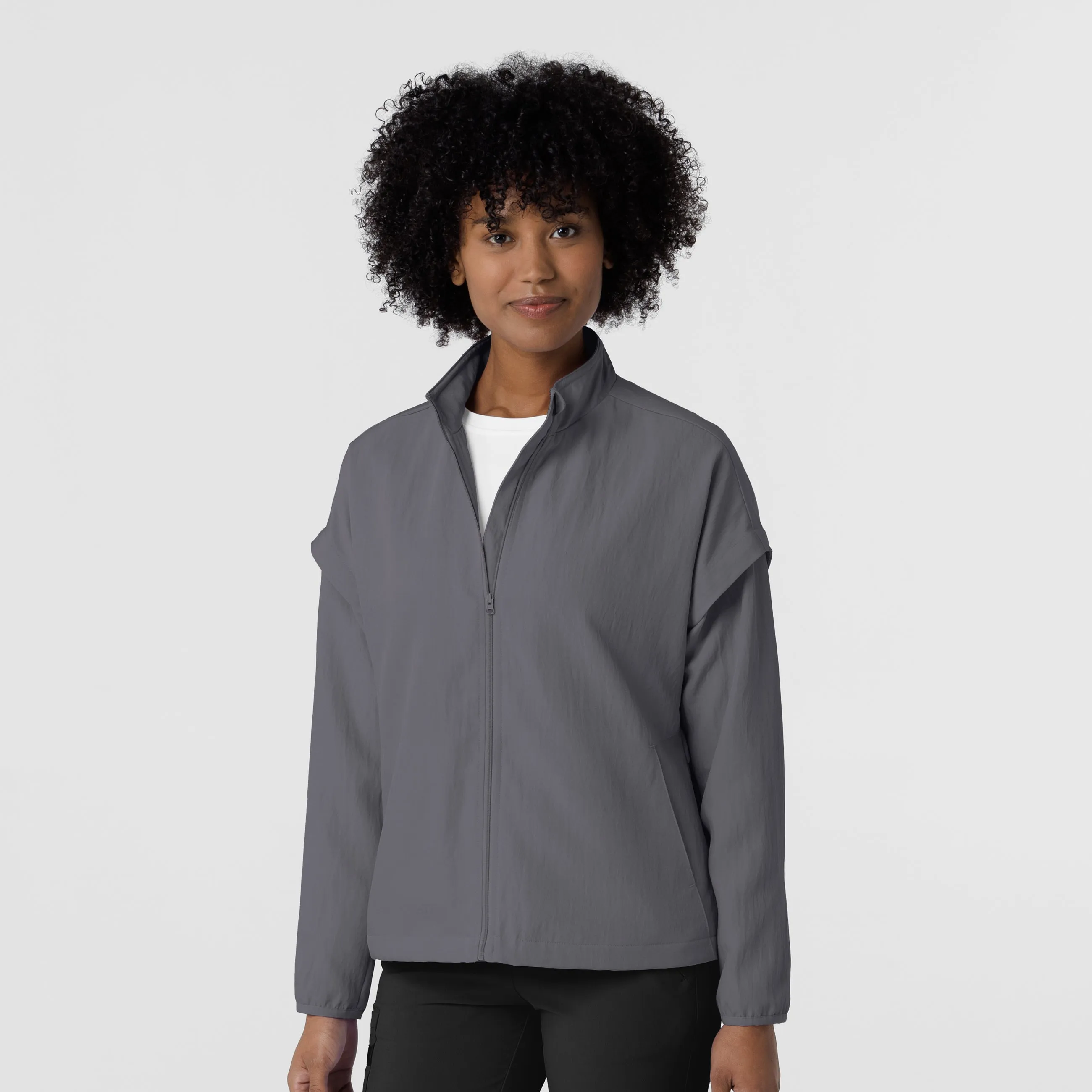 Layers 8014 BreezeBreaker Scrub Jacket Pewter