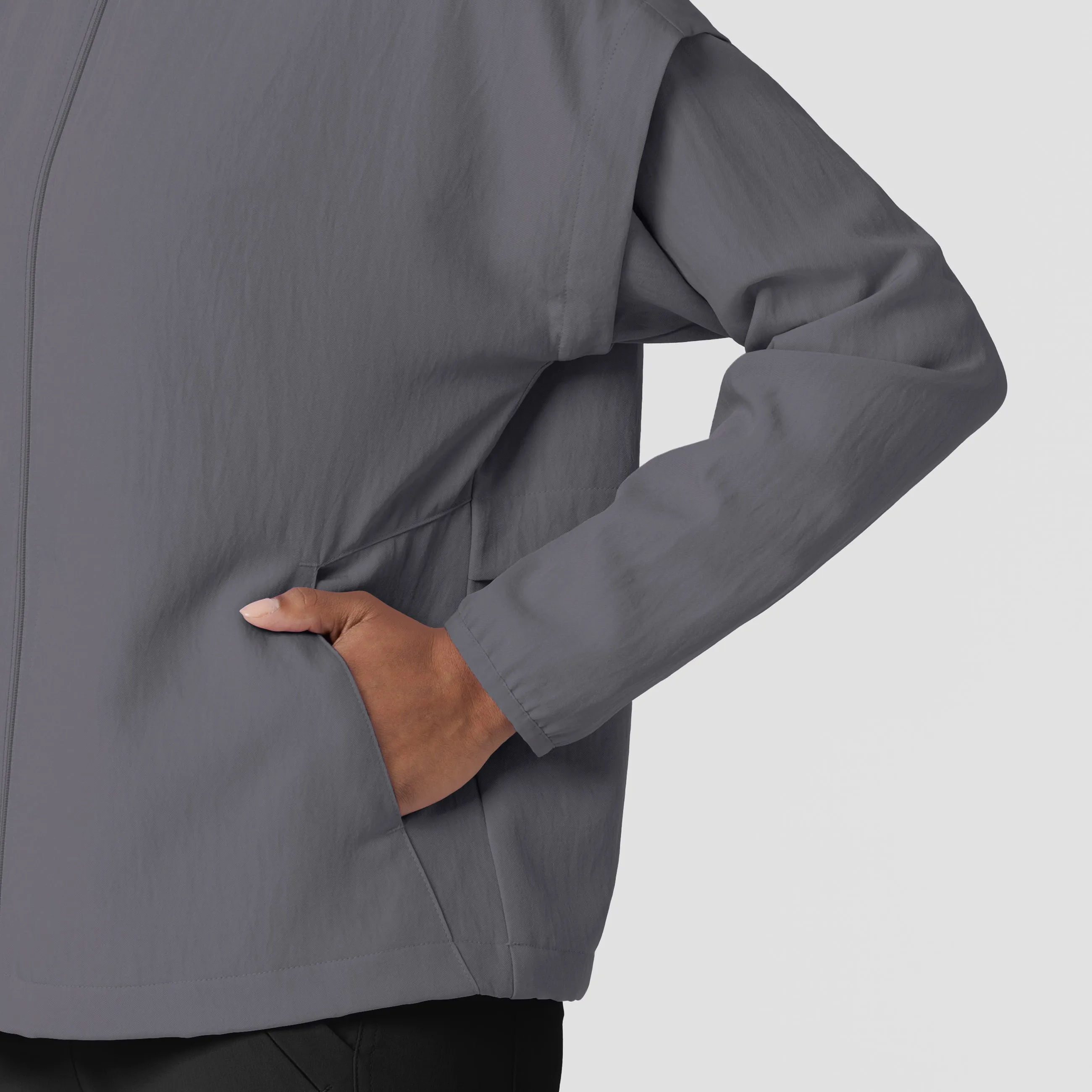 Layers 8014 BreezeBreaker Scrub Jacket Pewter