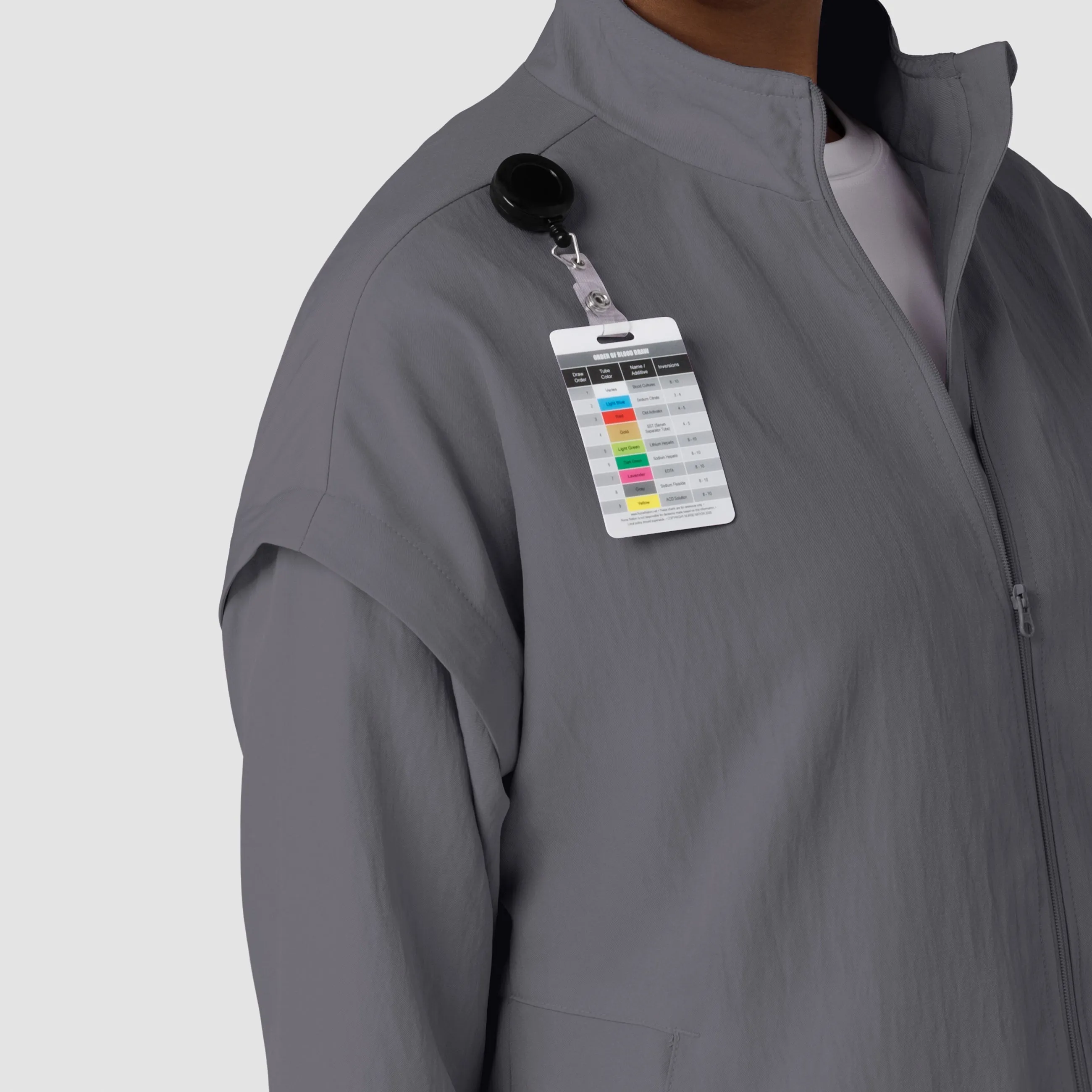 Layers 8014 BreezeBreaker Scrub Jacket Pewter